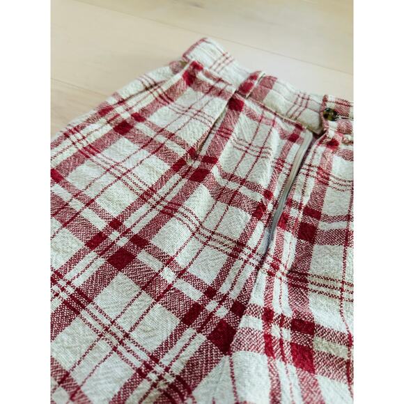 Moussy Plaid Print Dress Pants Size 1 Waist 24" Straight Leg Career High Waist - Picture 2 of 5